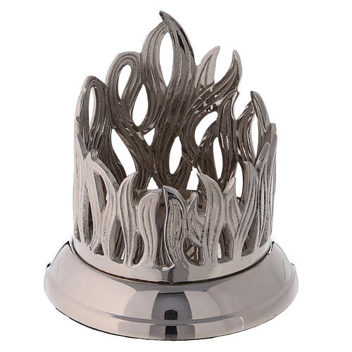 Base for candles diameter 8 cm in nickel-plated brass 1