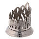 Flame pattern candle holder diameter 3 in nickel-plated brass s2
