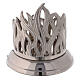 Flame pattern candle holder diameter 3 in nickel-plated brass s3