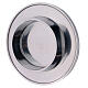 Bougeoir aluminium brillant diamètre 10 cm rond s2
