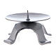 Candle holder with thin jag diameter 9.5 cm four iron feet s2