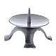 Candle holder with thin jag diameter 9.5 cm four iron feet s1