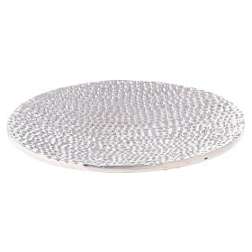 Candleholder plate in aluminum diameter 14 cm