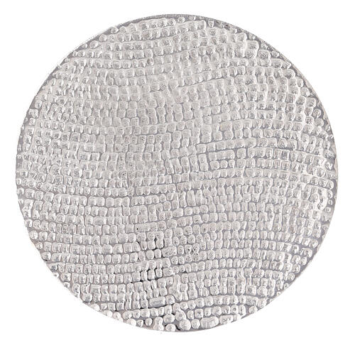 Talerz podstawka świecy, dek. plaster miodu, aluminium śr. 14 cm 2