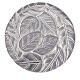 Candleholder plate with aluminium relief leaves diameter 14 cm s2