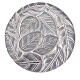 Assiette porte-bougie feuilles en relief aluminium diamètre 14 cm s2