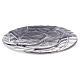 Talerz podstawka świecy, dek. liście w reliefie, aluminium śr. 14 cm s1