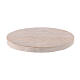 Pale mango wood candle holder plate 4x3 in s1