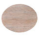 Pale mango wood candle holder plate 4x3 in s2