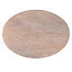 Prato porta-vela madeira mangueira clara oval 13,5x10 cm s2