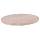 Pale mango wood plate for candles 6 3/4x4 3/4 in s1