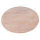 Pale mango wood plate for candles 6 3/4x4 3/4 in s2