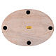 Pale mango wood plate for candles 6 3/4x4 3/4 in s3