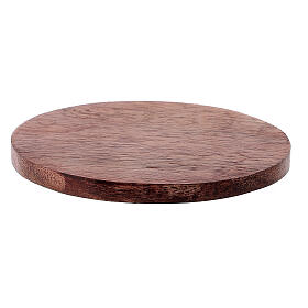 Kerzenteller oval Mangobaum 10x8cm dunkel