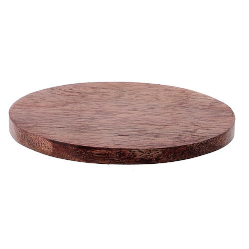 Piatto portacero legno mango scuro 10x8 cm 3