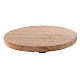 Plato portavela madera mango natural ovalado 10x8 cm s1