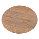 Prato porta-vela madeira mangueira natural oval 10x8 cm s2