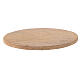 Natural mango wood oval candle holder plate 17x12 cm s1