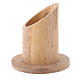 Natural mango wood candlestick 1 1/2 in s2