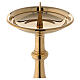 Altar candle holder in turned polished brass h 60 cm s3