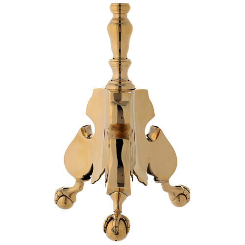 Świecznik ołtarzowy, mosiądz błyszczący, tłoczony, wys. 60 cm 4