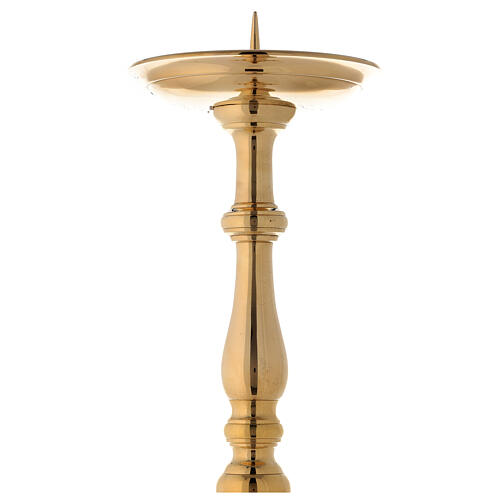 Świecznik ołtarzowy, mosiądz błyszczący, tłoczony, wys. 60 cm 5