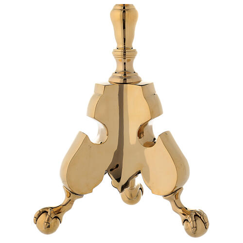 Świecznik ołtarzowy, mosiądz błyszczący, tłoczony, wys. 60 cm 6