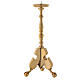 Altar turned candlestick in polished brass h 23 1/2 in s7