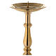 Altar candle holder with three feet in polished brass h 80 cm s3