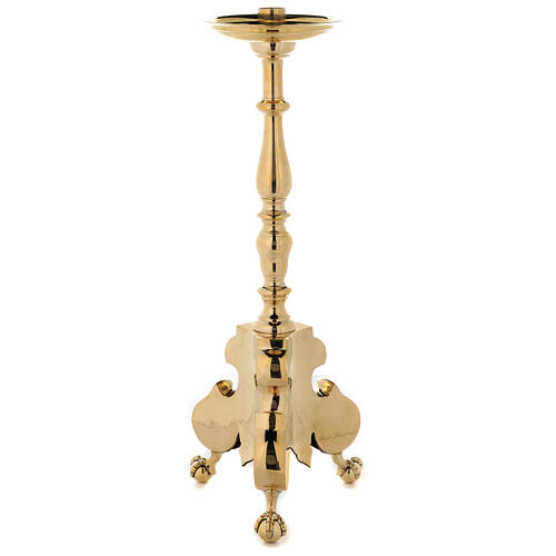 Altar candlestick spike h 100 cm in polished brass 5