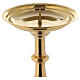 Altar candlestick spike h 100 cm in polished brass s4