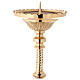 Altar candle holder with branches and leaves 110 cm brass s7