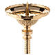 Brass altar candlestick branches and leaves 43 1/4 in s4