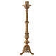 Altar candle holder in polished brass with jag h 85 cm s7