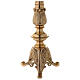Polished brass altar candlestick with spike h 33 1/2 in s3