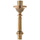 Polished brass altar candlestick with spike h 33 1/2 in s5