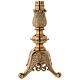 Polished brass altar candlestick with spike h 33 1/2 in s6