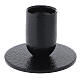 Candle holder in rough black iron h 4.5 cm s2