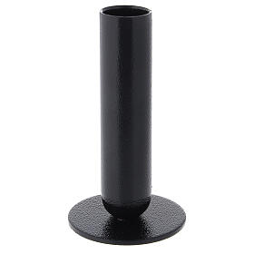 Irregular black iron candle holder h 12 cm