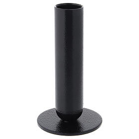Irregular black iron candle holder h 12 cm