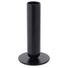 Portacandela ferro nero irregolare h 12 cm