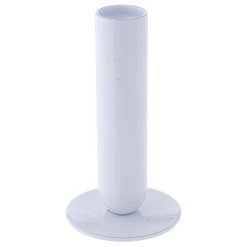 Portacero ferro bianco lucido h 12 cm