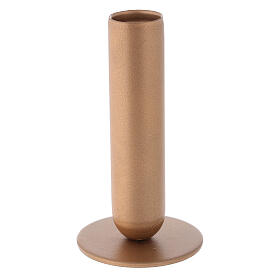 Golden iron candle holder with 12 cm high casing