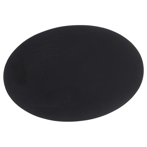 Oval plate with black stone effect 20.5x14 cm 2