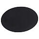 Oval candle holder plate black stone effect 8x5 1/2 in s2