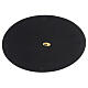 Oval candle holder plate black stone effect 8x5 1/2 in s3