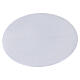 Oval plate in white aluminium 17x12 cm s2