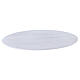 Brushed white aluminium candle holder plate 6 3/4x4 3/4 in s1