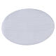 Plato portacirio aluminio blanco ovalado 20,5x14 cm s2