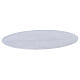 Assiette bougeoir aluminium blanc ovale 20,5x14 cm s1
